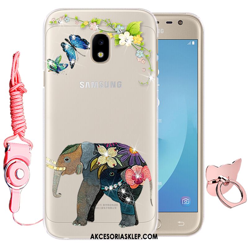 Futerał Samsung Galaxy J3 2017 Silikonowe Kreskówka Ochraniacz Anti-fall Purpurowy Etui Sklep