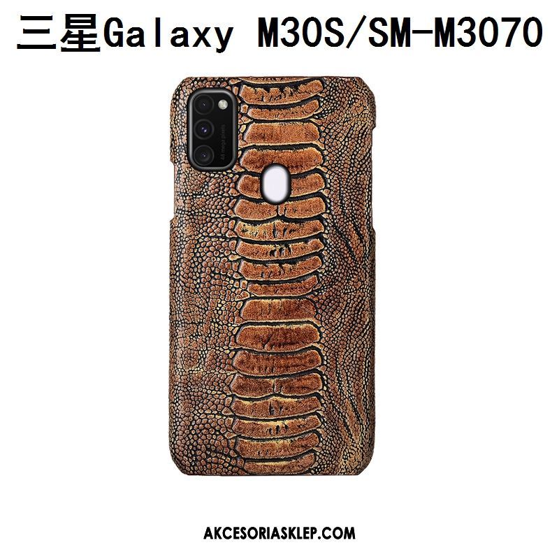 Futerał Samsung Galaxy M30s Luksusowy Ptak Gwiazda Prawdziwa Skóra Niebieski Sklep