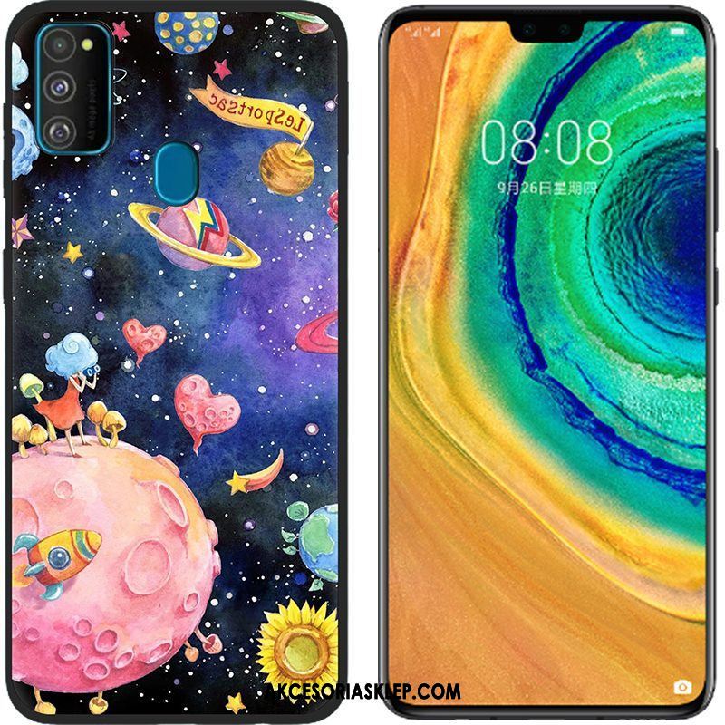 Futerał Samsung Galaxy M30s Silikonowe Kreskówka Telefon Komórkowy Różowe Płótno Etui Na Sprzedaż