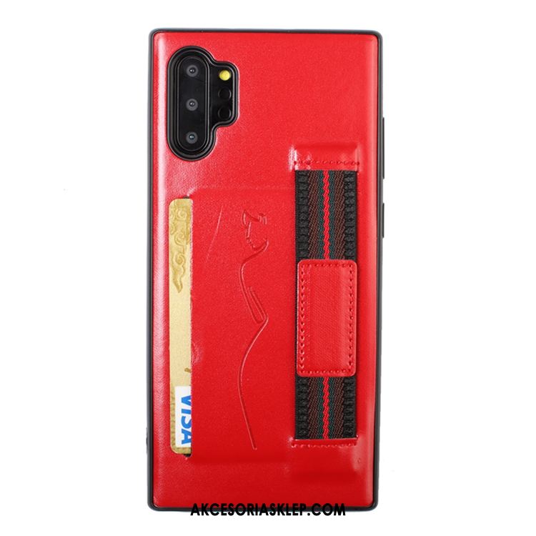 Futerał Samsung Galaxy Note 10+ Telefon Komórkowy Gwiazda Miękki Czerwony Karta Obudowa Oferta