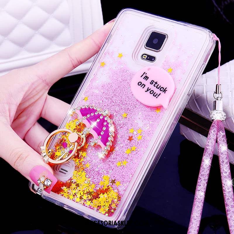 Futerał Samsung Galaxy Note 4 Telefon Komórkowy Gwiazda Ochraniacz Rhinestone Różowe Pokrowce Tanie