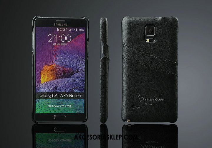 Futerał Samsung Galaxy Note 4 Tylna Pokrywa Prawdziwa Skóra Karta Skóra Bydlęca Telefon Komórkowy Pokrowce Sklep