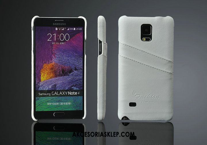 Futerał Samsung Galaxy Note 4 Tylna Pokrywa Prawdziwa Skóra Karta Skóra Bydlęca Telefon Komórkowy Pokrowce Sklep