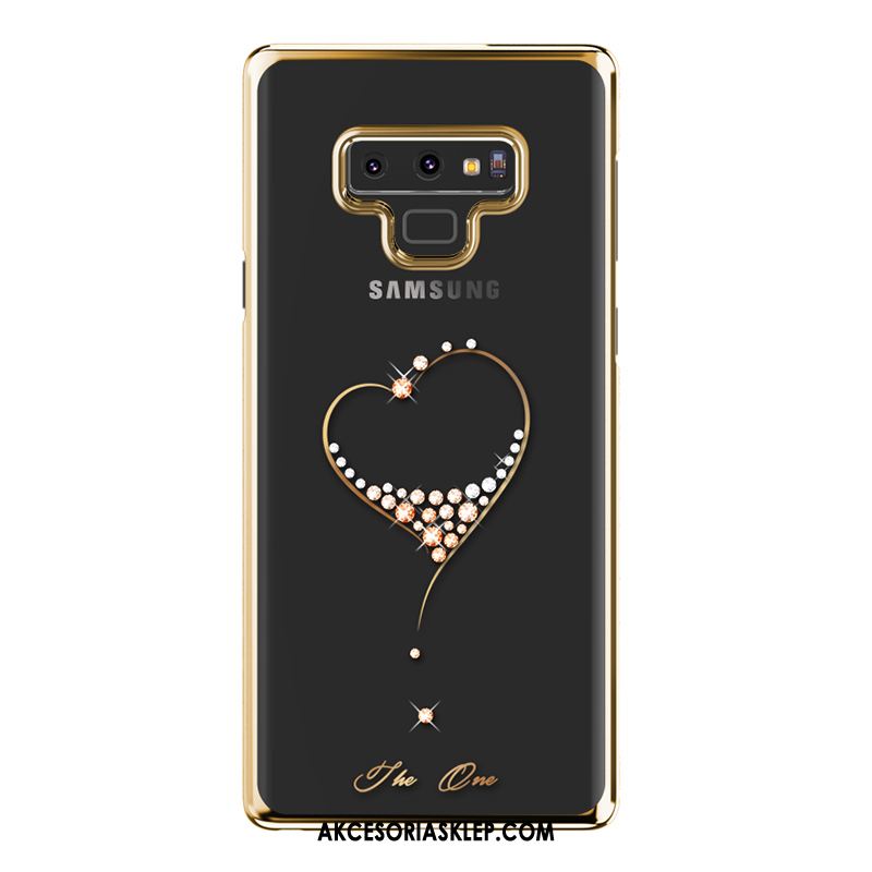 Futerał Samsung Galaxy Note 9 Złoto Luksusowy Przezroczysty Rhinestone Cienkie Pokrowce Tanie