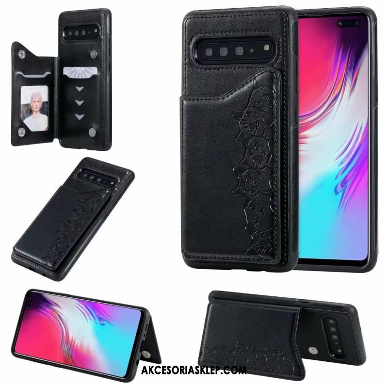 Futerał Samsung Galaxy S10 5g Klapa Wzór Purpurowy Kreskówka Telefon Komórkowy Pokrowce Tanie