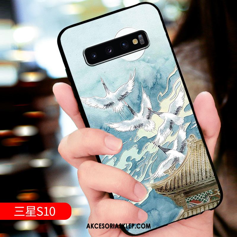 Futerał Samsung Galaxy S10 Biały Nubuku Relief Dostosowane Kreatywne Etui Kup