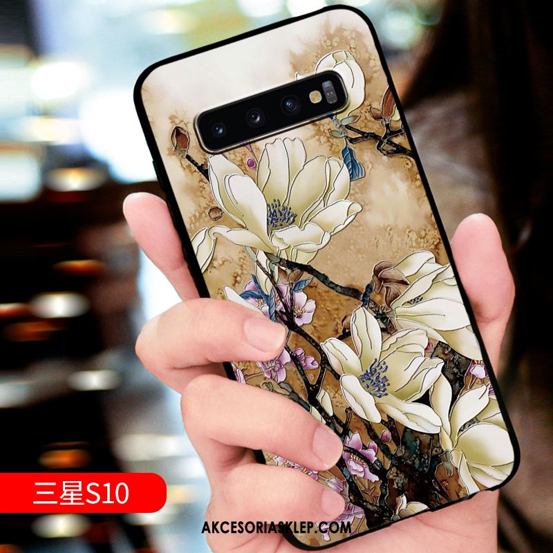 Futerał Samsung Galaxy S10 Biały Nubuku Relief Dostosowane Kreatywne Etui Kup