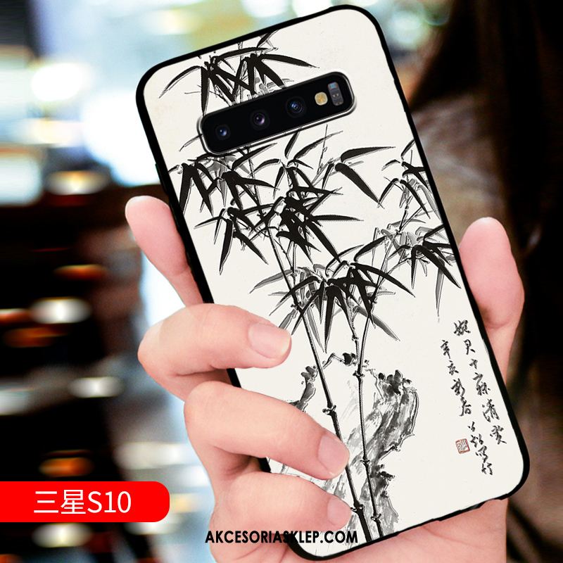 Futerał Samsung Galaxy S10 Biały Nubuku Relief Dostosowane Kreatywne Etui Kup