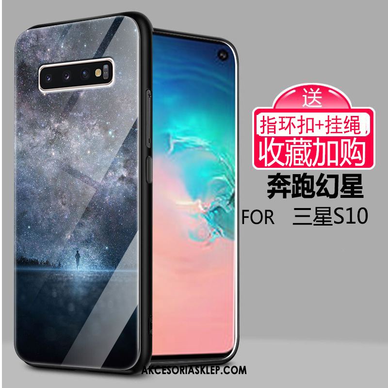 Futerał Samsung Galaxy S10 Telefon Komórkowy Czarny Kreatywne Wiatr Szkło Etui Tanie