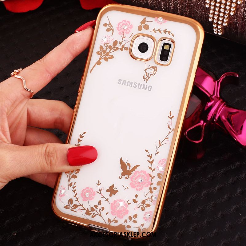 Futerał Samsung Galaxy S6 Edge Ochraniacz Ring Niebieski Telefon Komórkowy Rhinestone Pokrowce Oferta