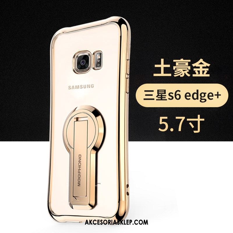 Futerał Samsung Galaxy S6 Edge Silikonowe Anti-fall Gwiazda Złoto Wspornik Sprzedam