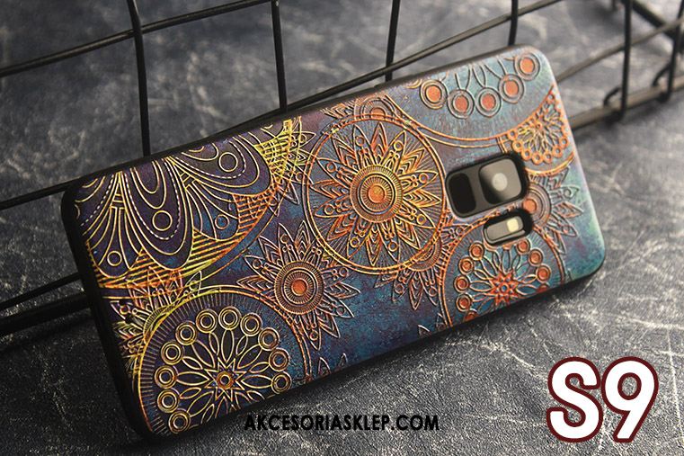 Futerał Samsung Galaxy S9 Miękki Niebieski Telefon Komórkowy Relief Gwiazda Pokrowce Sklep