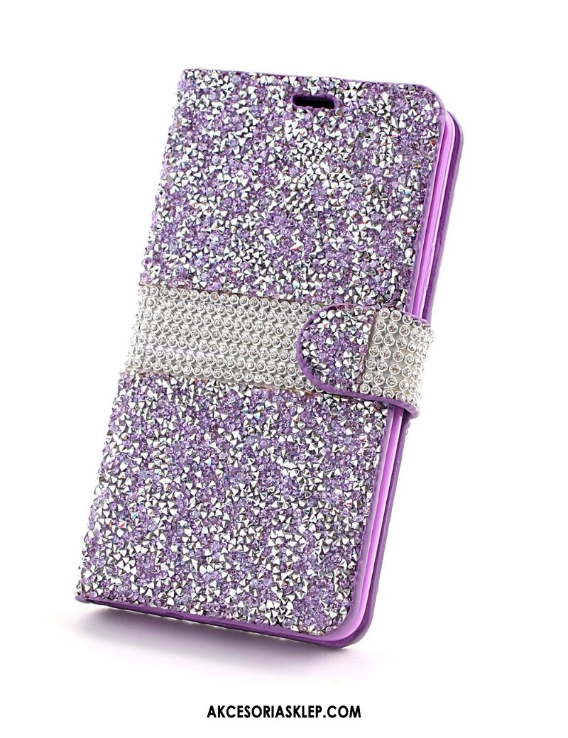 Futerał Samsung Galaxy S9+ Rhinestone Ochraniacz Wzór Czerwony Skórzany Futerał Etui Kup