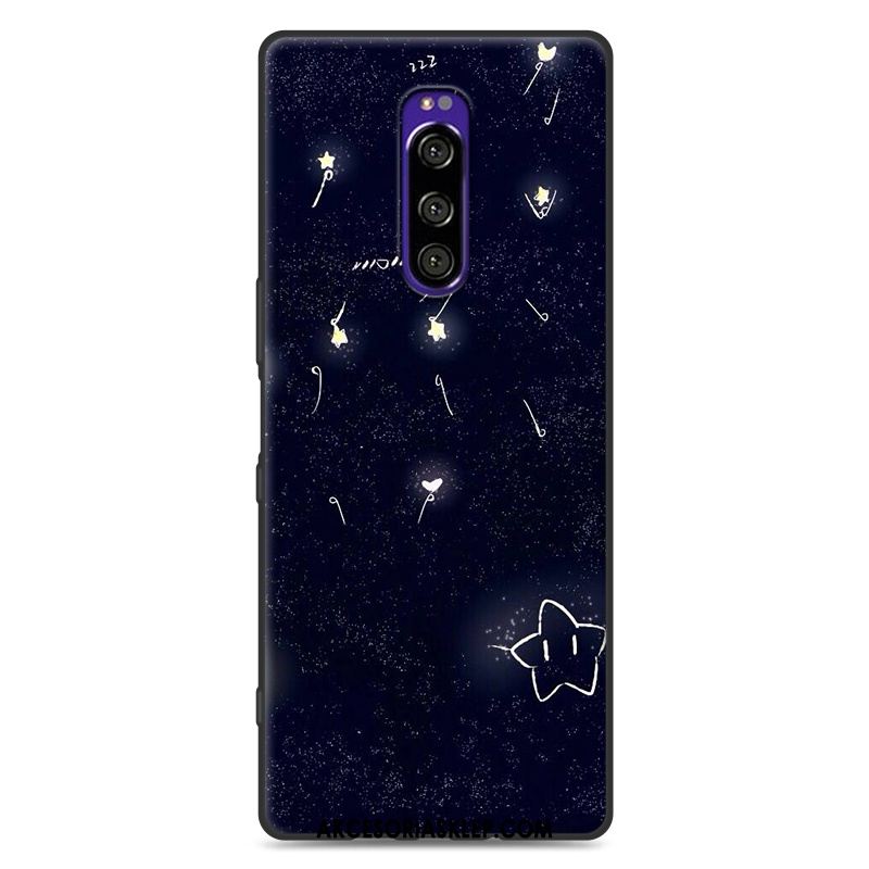 Futerał Sony Xperia 1 Ciemno Niebieski Telefon Komórkowy Piękny Kreatywne Silikonowe Pokrowce Sklep