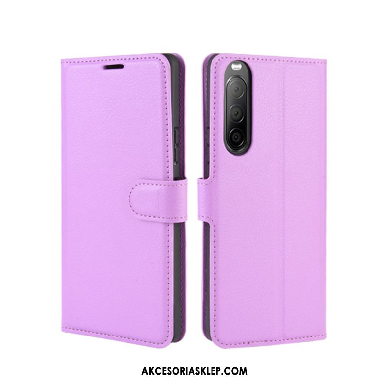 Futerał Sony Xperia 10 Ii Skórzany Futerał Telefon Komórkowy Czerwony Anti-fall Karta Obudowa Oferta