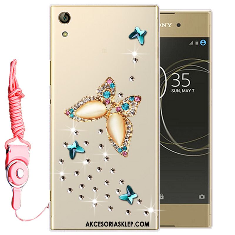 Futerał Sony Xperia L1 Biały Miękki Ochraniacz Rhinestone Silikonowe Tanie