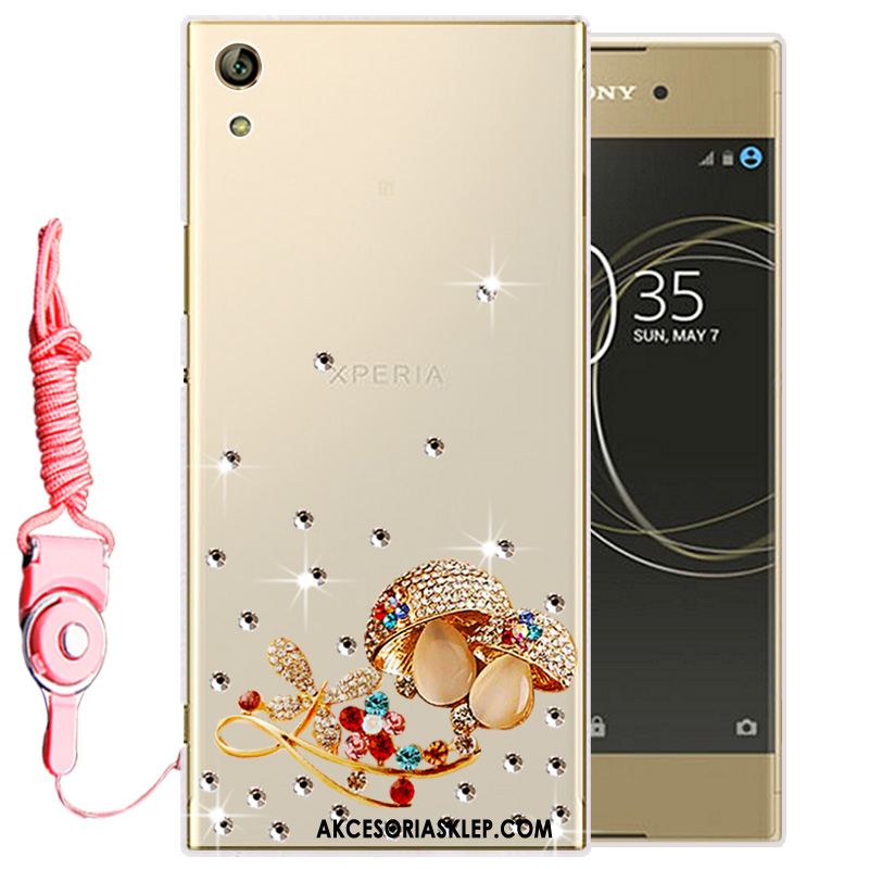 Futerał Sony Xperia L1 Biały Miękki Ochraniacz Rhinestone Silikonowe Tanie