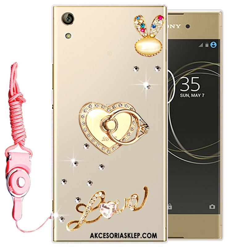 Futerał Sony Xperia L1 Biały Miękki Ochraniacz Rhinestone Silikonowe Tanie