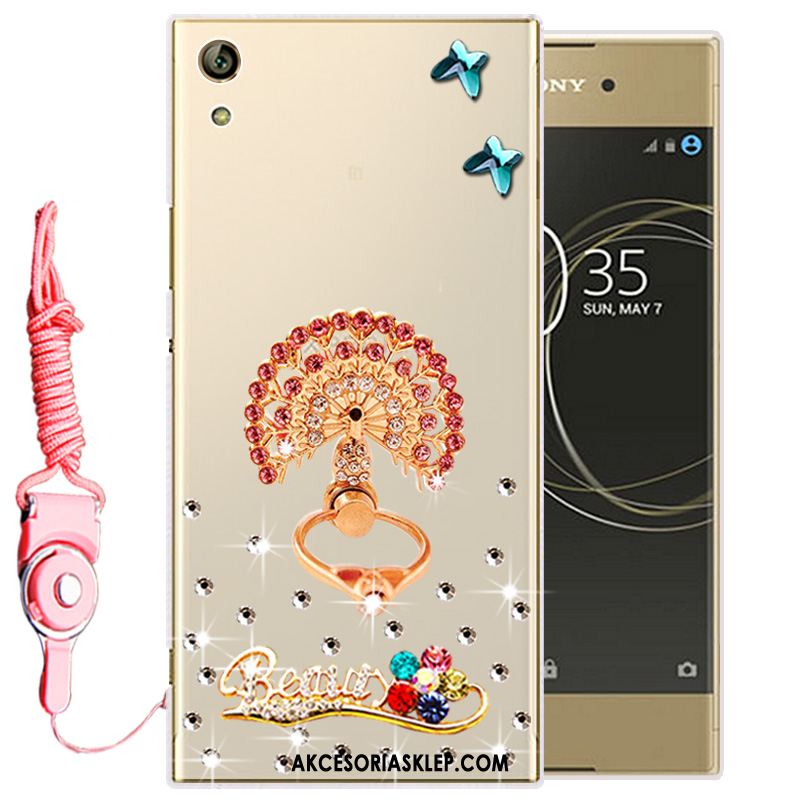 Futerał Sony Xperia L1 Biały Miękki Ochraniacz Rhinestone Silikonowe Tanie