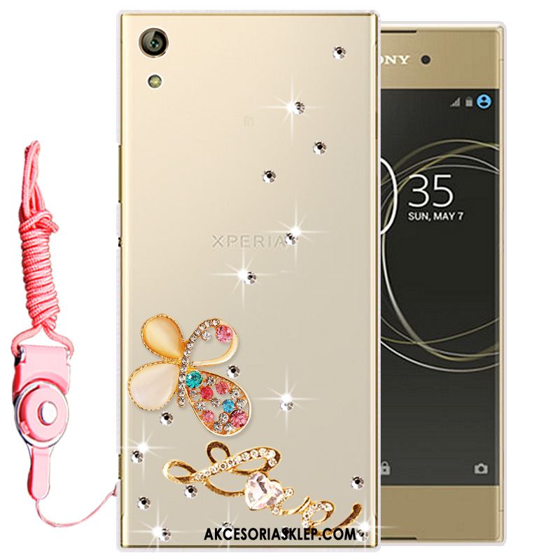 Futerał Sony Xperia L1 Biały Miękki Ochraniacz Rhinestone Silikonowe Tanie