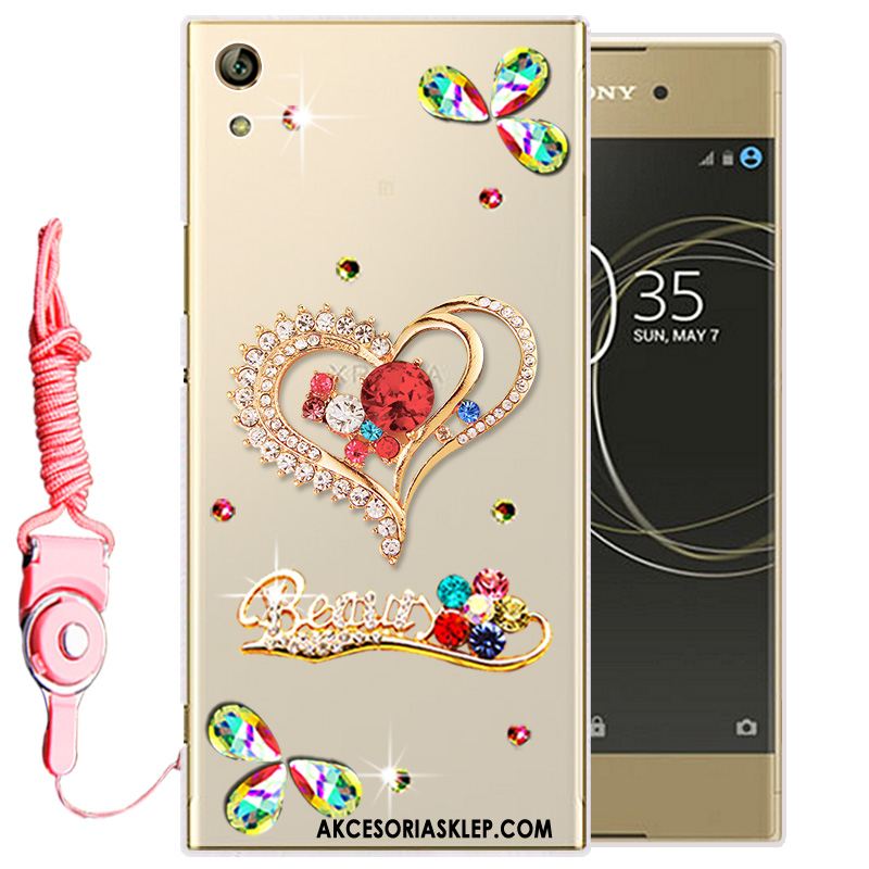 Futerał Sony Xperia L1 Biały Miękki Ochraniacz Rhinestone Silikonowe Tanie