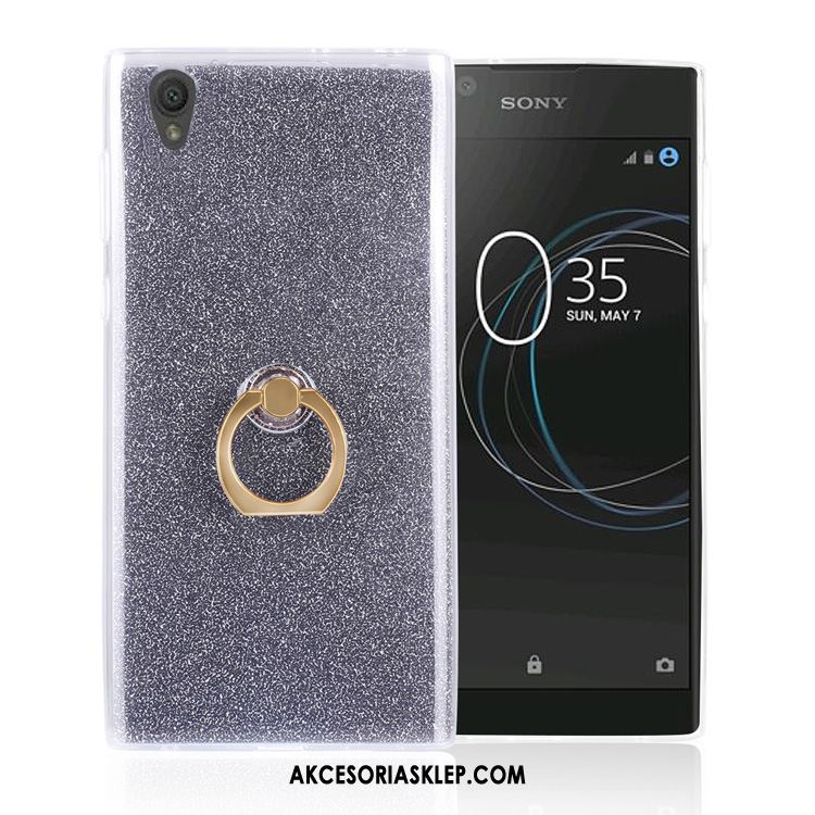 Futerał Sony Xperia L1 Silikonowe Anti-fall Czarny Ring Ochraniacz Tanie