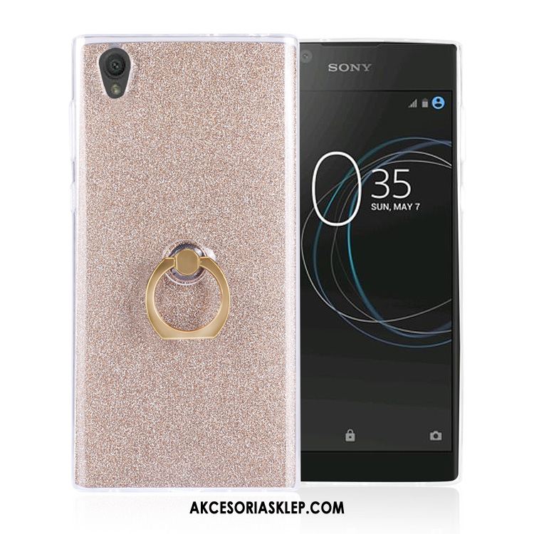 Futerał Sony Xperia L1 Silikonowe Anti-fall Czarny Ring Ochraniacz Tanie