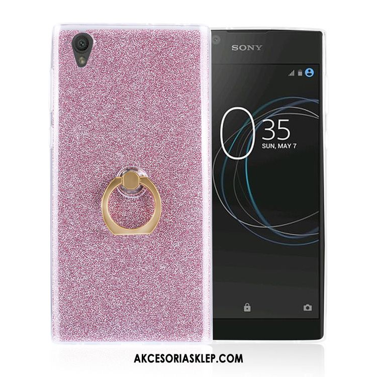 Futerał Sony Xperia L1 Silikonowe Anti-fall Czarny Ring Ochraniacz Tanie