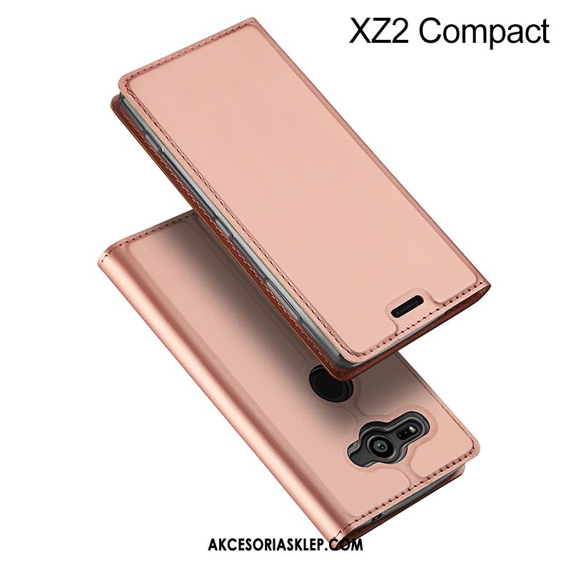 Futerał Sony Xperia Xz2 Compact Ciemno Niebieski Obrzeża Telefon Komórkowy Anti-fall Skórzany Futerał Etui Tanie