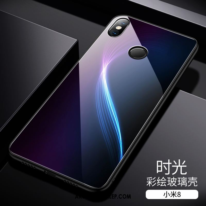 Futerał Xiaomi Mi 8 Anti-fall Silikonowe Czarny Szkło Hartowane Cienkie Etui Sprzedam