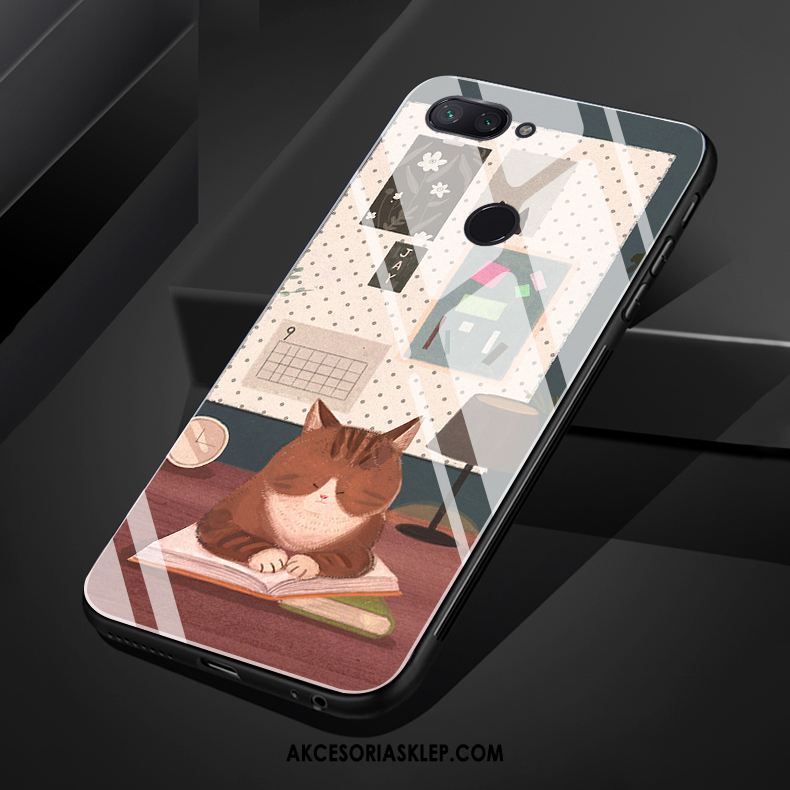 Futerał Xiaomi Mi 8 Lite Kotek Kreatywne Szkło Obrzeża Różowe Pokrowce Na Sprzedaż