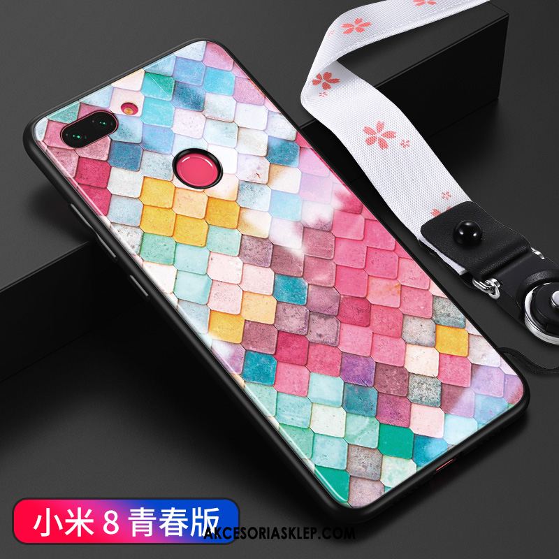 Futerał Xiaomi Mi 8 Lite Kreatywne Szkło Młodzież Zakochani Trudno Pokrowce Tanie