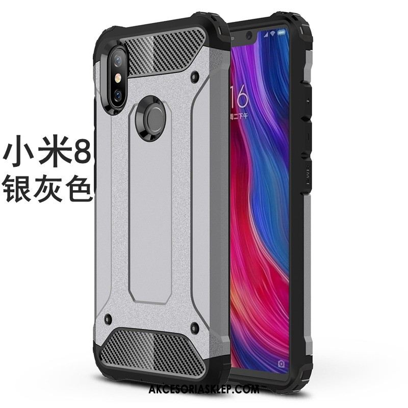 Futerał Xiaomi Mi 8 Miękki Szary Anti-fall All Inclusive Silikonowe Obudowa Tanie