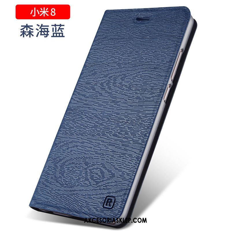 Futerał Xiaomi Mi 8 Niebieski Klapa Nowy Memorial Anti-fall Pokrowce Online