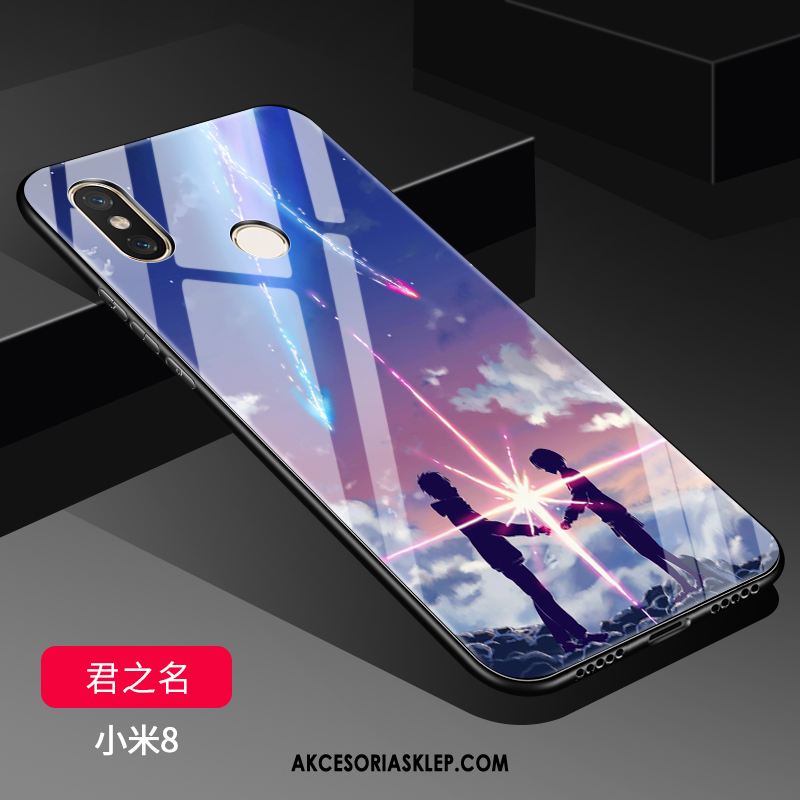 Futerał Xiaomi Mi 8 Niebieski Szkło All Inclusive Lustro Osobowość Etui Sklep