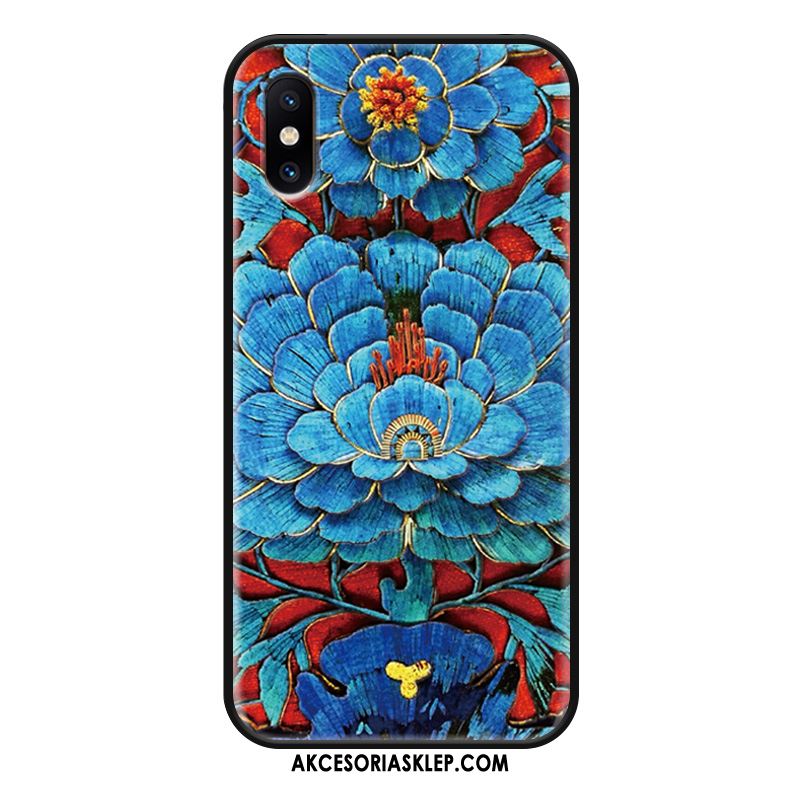 Futerał Xiaomi Mi 8 Pro Wzór Relief Kwiaty Telefon Komórkowy Mały Obudowa Sprzedam