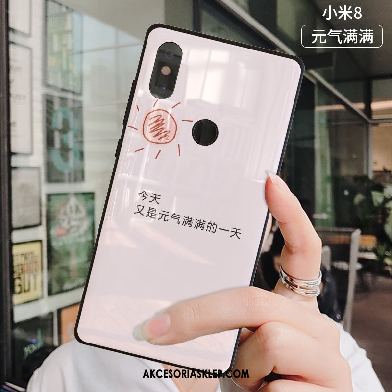 Futerał Xiaomi Mi 8 Tendencja Mały Szkło Hartowane Anti-fall Telefon Komórkowy Etui Tanie