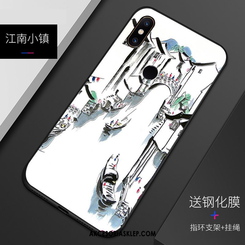 Futerał Xiaomi Mi A2 Mały Biały Wzór All Inclusive Miękki Etui Sklep