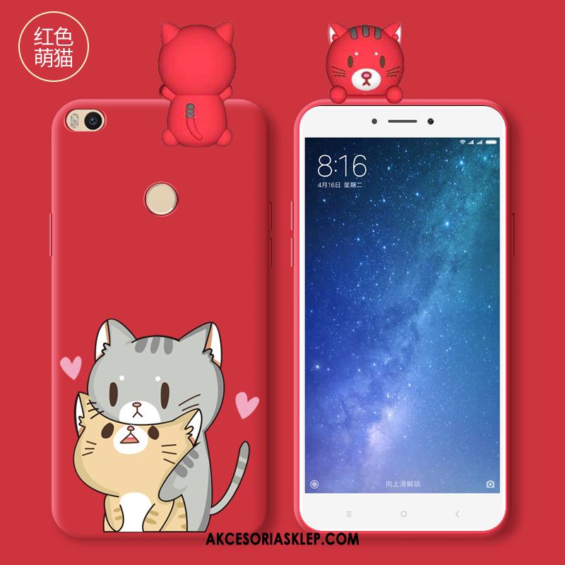 Futerał Xiaomi Mi Max 2 Czerwony Netto Miękki Telefon Komórkowy Anti-fall Nubuku Etui Tanie