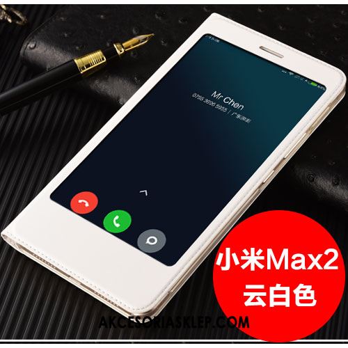 Futerał Xiaomi Mi Max 2 Skórzany Futerał Złoto Klapa Ochraniacz All Inclusive Pokrowce Dyskont