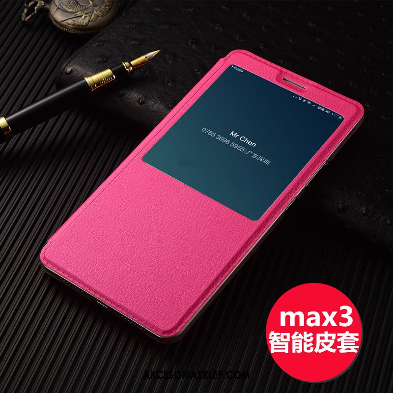 Futerał Xiaomi Mi Max 3 Telefon Komórkowy Różowe Ochraniacz Mały Skórzany Futerał Etui Tanie