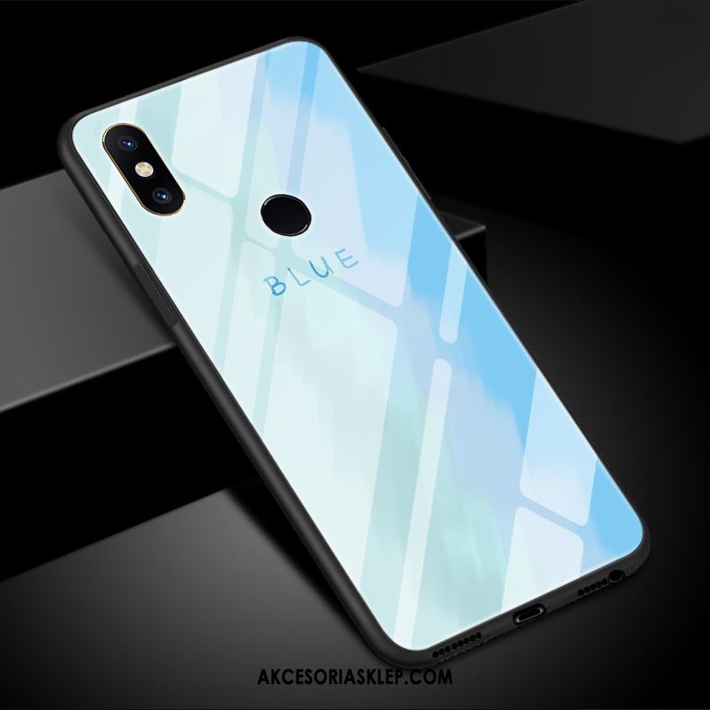 Futerał Xiaomi Mi Mix 3 Mały Proste Szkło Hartowane Niebieski Sztuka Obudowa Tanie