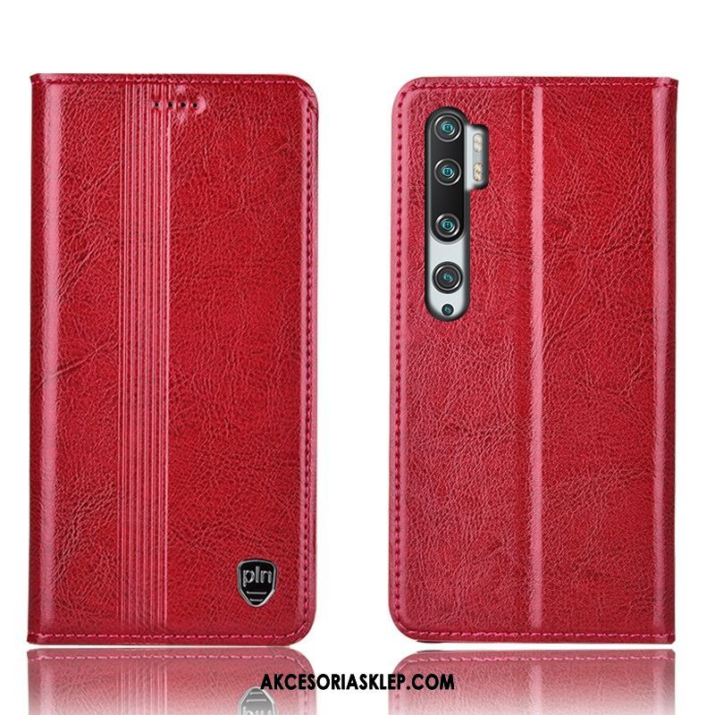 Futerał Xiaomi Mi Note 10 Prawdziwa Skóra Czerwony All Inclusive Czarny Ochraniacz Pokrowce Oferta