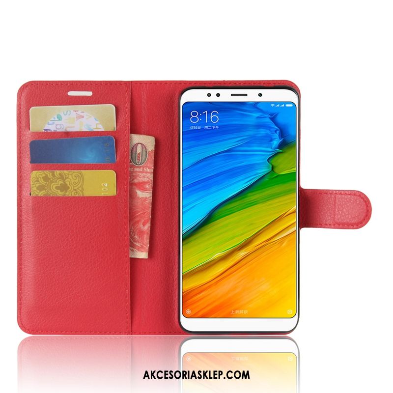Futerał Xiaomi Redmi 5 Plus Czerwony Telefon Komórkowy Skórzany Futerał Czarny Anti-fall Obudowa Sprzedam