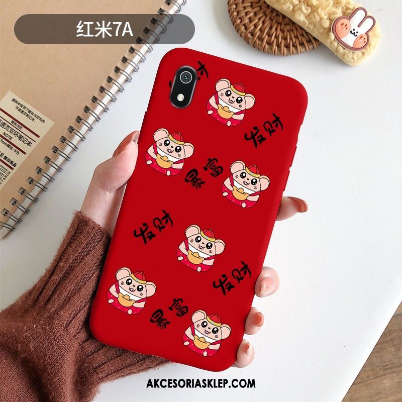 Futerał Xiaomi Redmi 7a Chiński Styl Anti-fall Czerwony Piękny Mały Obudowa Sprzedam