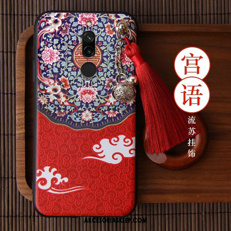 Futerał Xiaomi Redmi 8 Miękki Anti-fall Czerwony Relief Kreatywne Tanie