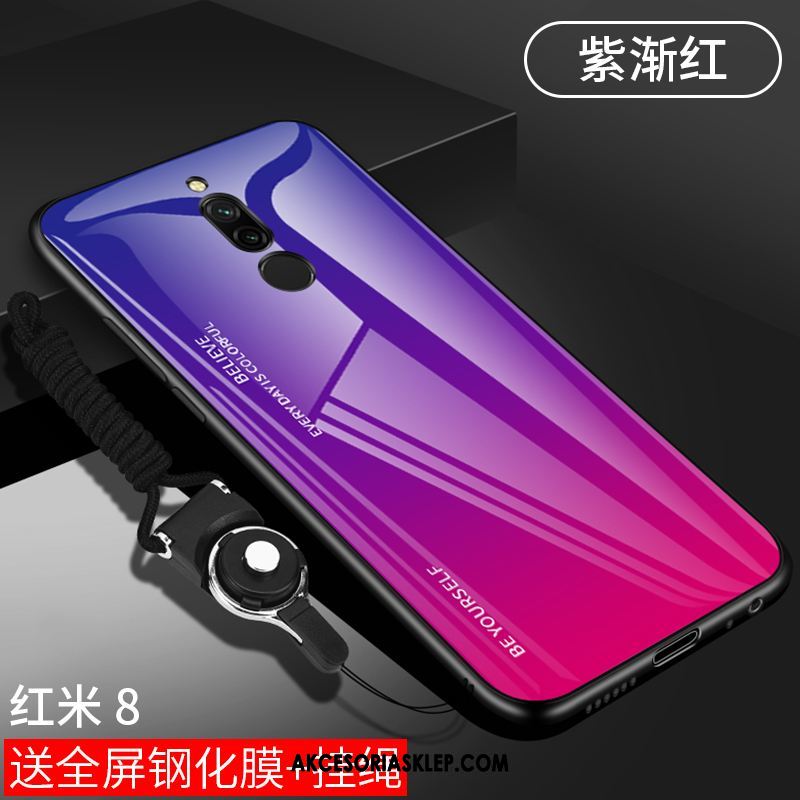 Futerał Xiaomi Redmi 8 Wiszące Ozdoby Czerwony Lustro Mały Modna Marka Etui Dyskont