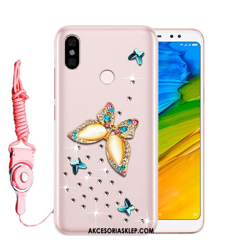 Futerał Xiaomi Redmi Note 5 Rhinestone Silikonowe Telefon Komórkowy Czerwony Miękki Pokrowce Kup