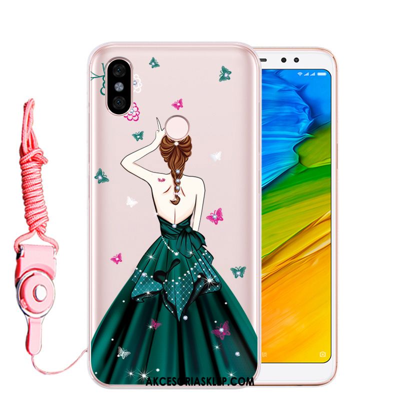 Futerał Xiaomi Redmi Note 5 Rhinestone Silikonowe Telefon Komórkowy Czerwony Miękki Pokrowce Kup