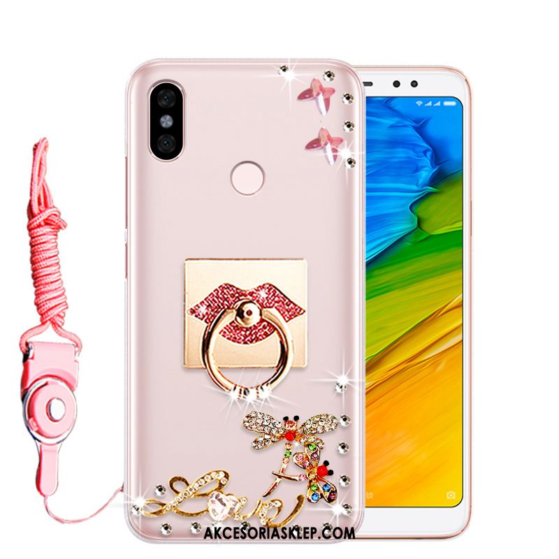 Futerał Xiaomi Redmi Note 5 Rhinestone Silikonowe Telefon Komórkowy Czerwony Miękki Pokrowce Kup